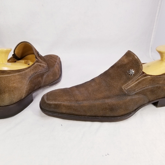 DESIGNER MEZLAN AQUILA  MEN SHOES LOAFERS SLIP ON BROWN SUEDE SIZE 10 M EUC - Picture 7 of 10